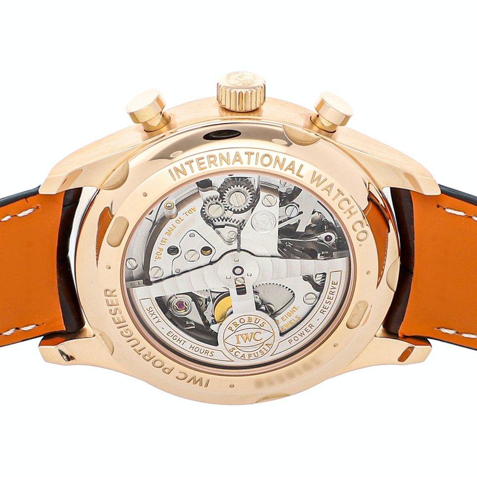 IMG_9081 IWC Portuguese Chronograph Mens watch Unisex Automatic Rose gold IW3904-02 Replica 6