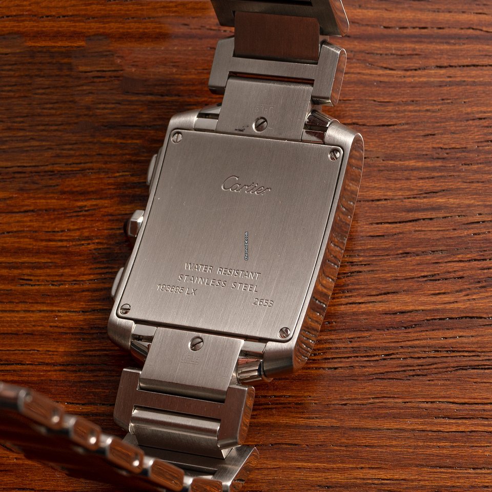 Cartier Tank Francaise Mens watch Unisex Quartz Steel 2653 Replica 6