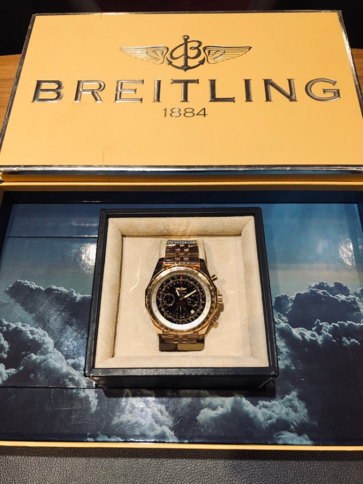 IMG_9081 Breitling Bentley Motors Mens watch Unisex Automatic Rose gold H25363 Replica 6