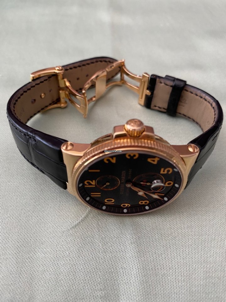 IMG_9081 Ulysse Nardin Marine Chronometer 41mm Mens watch Unisex Automatic Rose gold 266-66-3 62 Replica 6