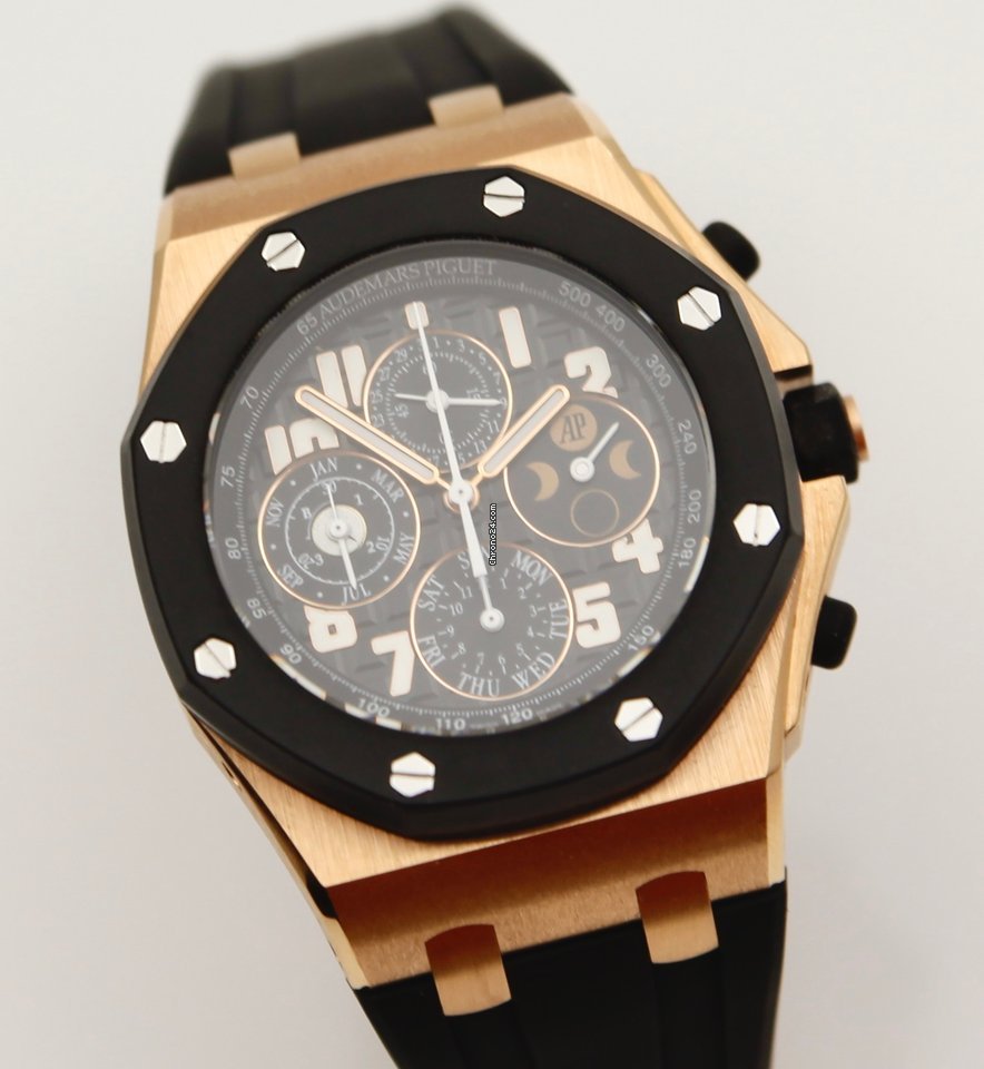 IMG_9081 Audemars Piguet Royal Oak Offshore Mens watch Unisex Automatic Rose gold 26262OK.00.D002CA.01 Replica 6