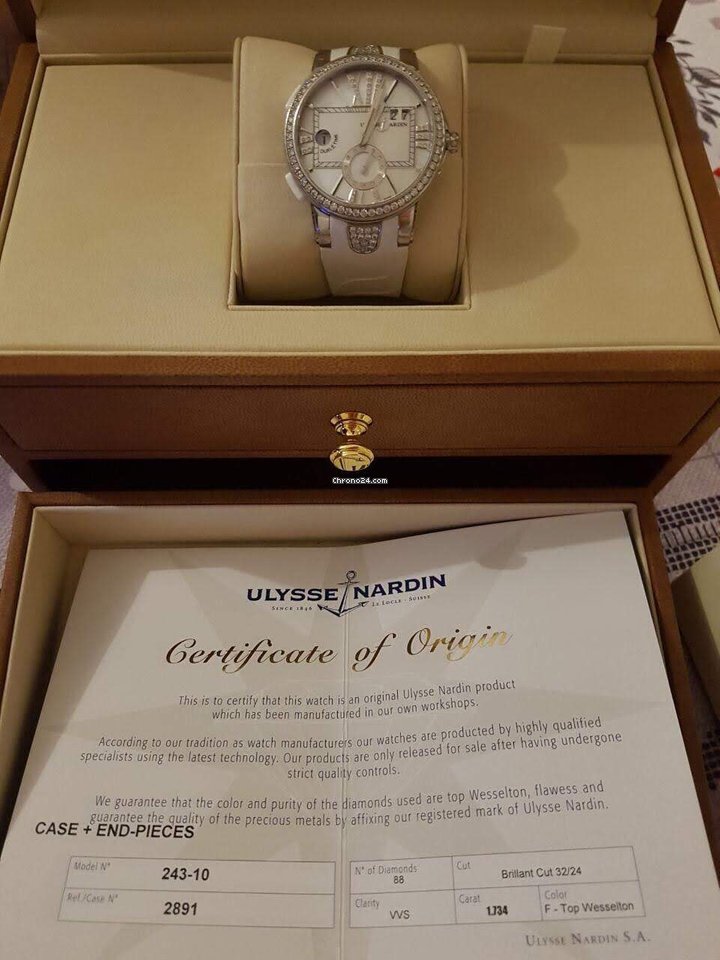 IMG_9081 Ulysse Nardin Executive Dual Time Lady Womens watch Automatic Steel 243-10B 391 Replica 6