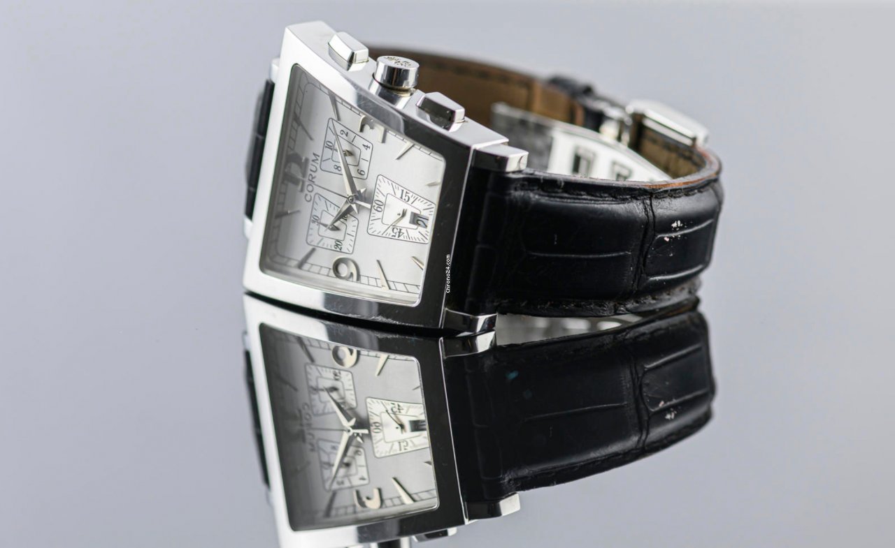 IMG_9081 Corum Trapeze Mens watch Unisex Quartz Steel 196.404.20 Replica 6