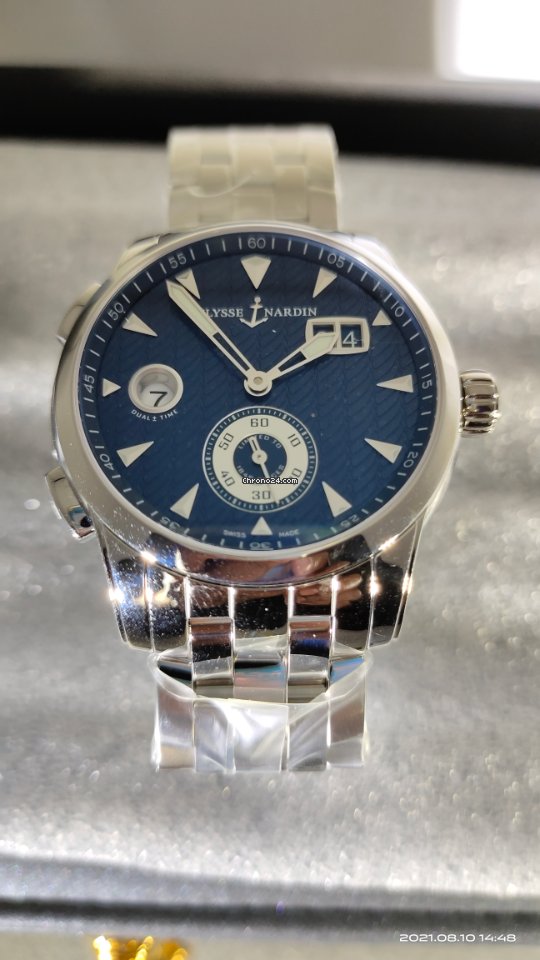 IMG_9081 Ulysse Nardin Dual Time Mens watch Unisex Automatic Steel 3343-126LE-7 93 Replica 6