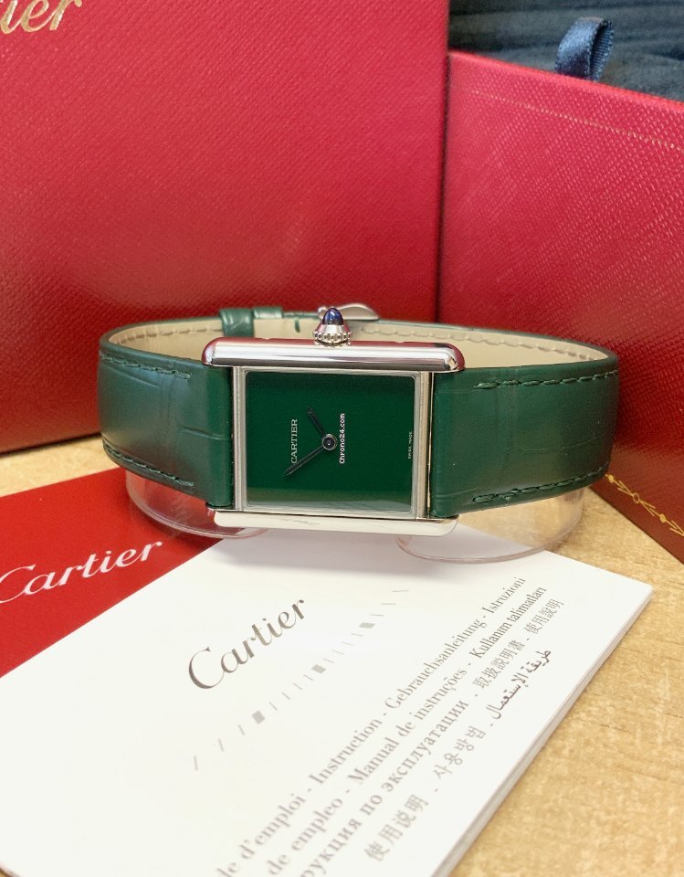 IMG_9081 Cartier Tank Womens watch Quartz Steel WSTA0056 Replica 6