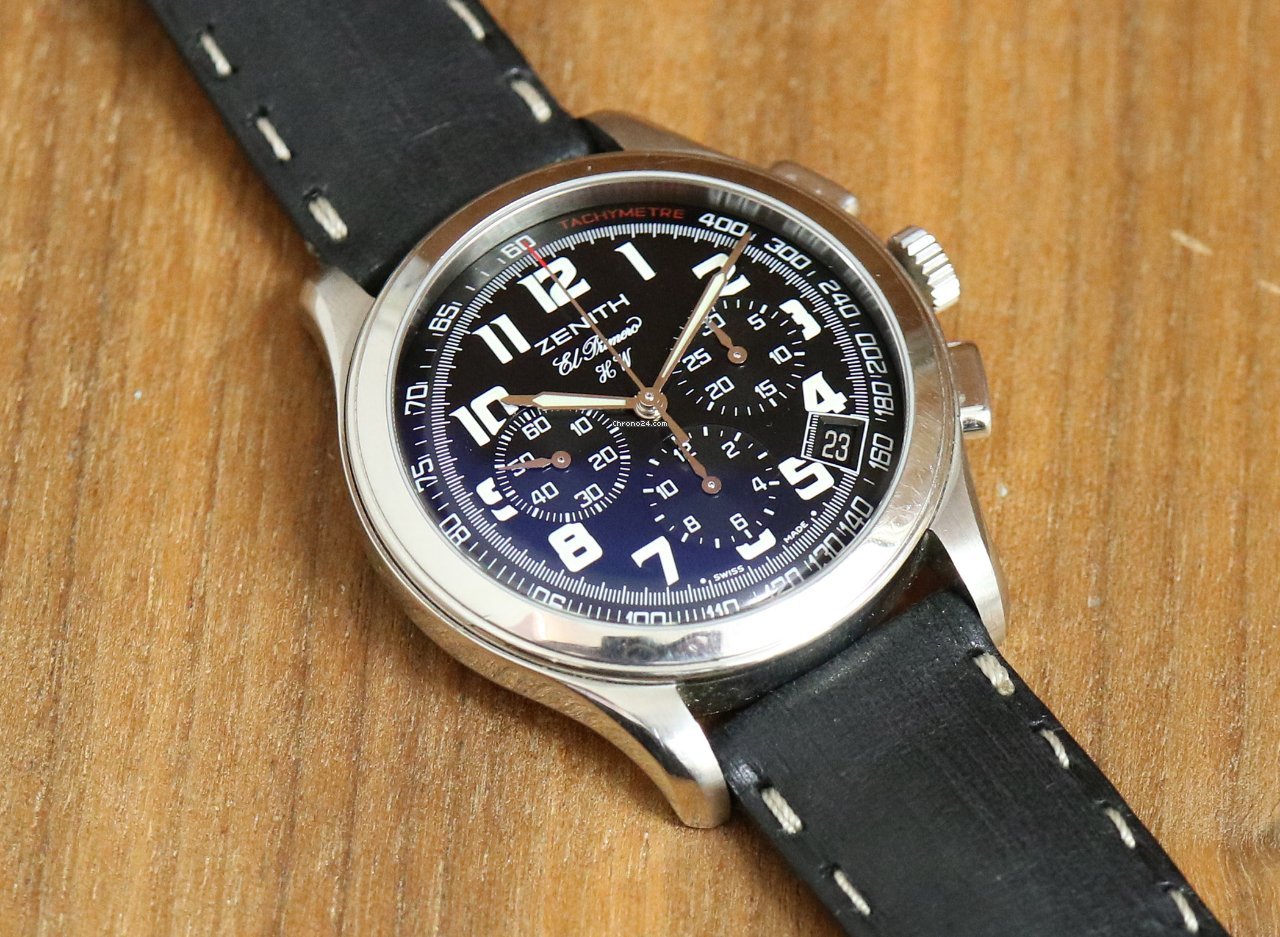 Zenith El Primero Chronograph Mens watch Unisex Manual winding Steel 01.0500.420 Replica 6