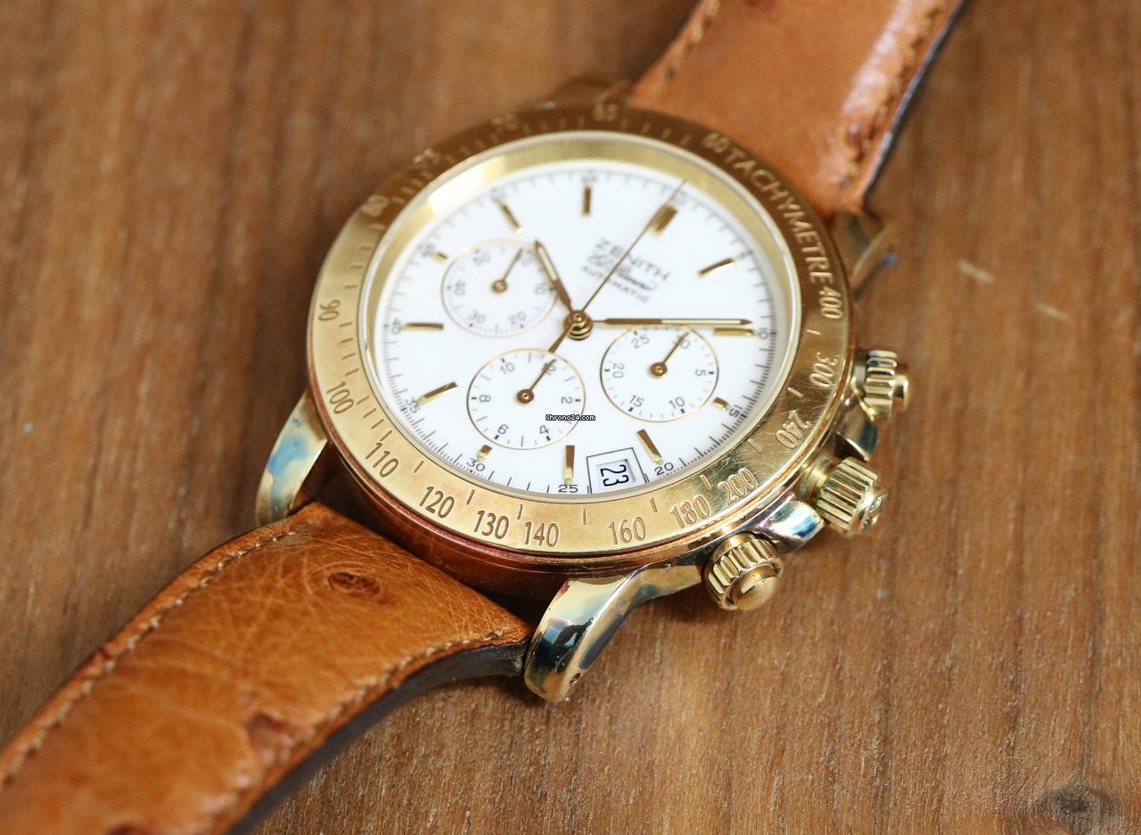 IMG_9081 Zenith El Primero Mens watch Unisex Automatic Yellow gold 30-0360-400 Replica 6