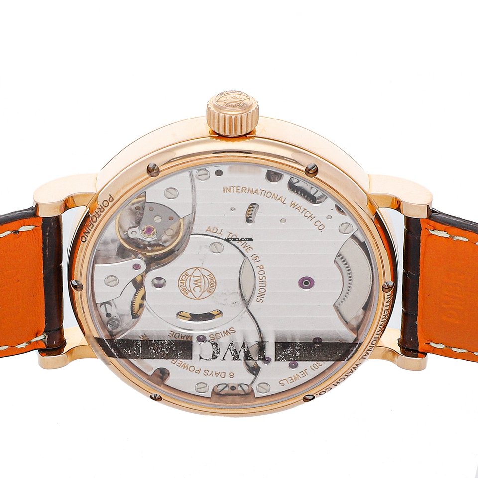 IWC Portofino Hand-Wound Mens watch Unisex Manual winding Rose gold IW5162-03 Replica 6