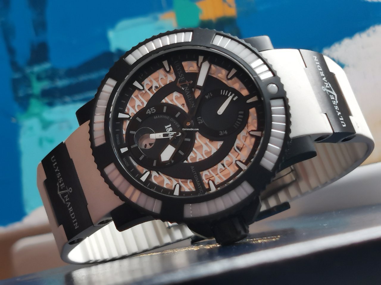 Ulysse Nardin Diver Black Sea Mens watch Unisex Automatic Steel 263-92B0-3C 920 Replica 6