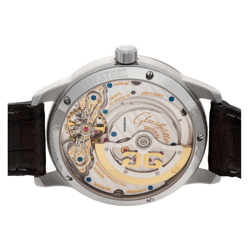 IMG_9081 Glashutte Original PanoMaticDate Mens watch Unisex Automatic Steel 90-01-02-02-04 Replica 6