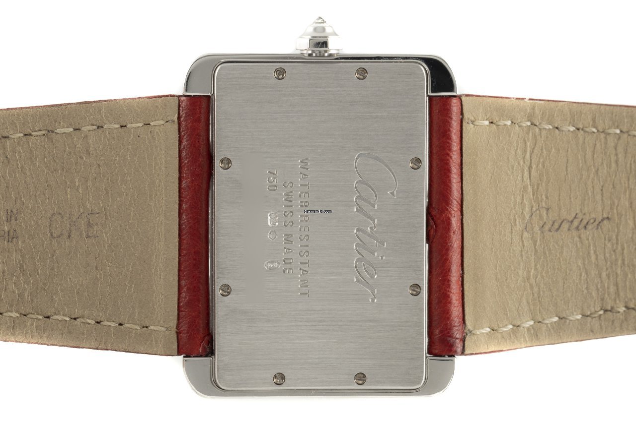 IMG_9081 Cartier Tank Divan Womens watch Quartz White gold 2614 Replica 6