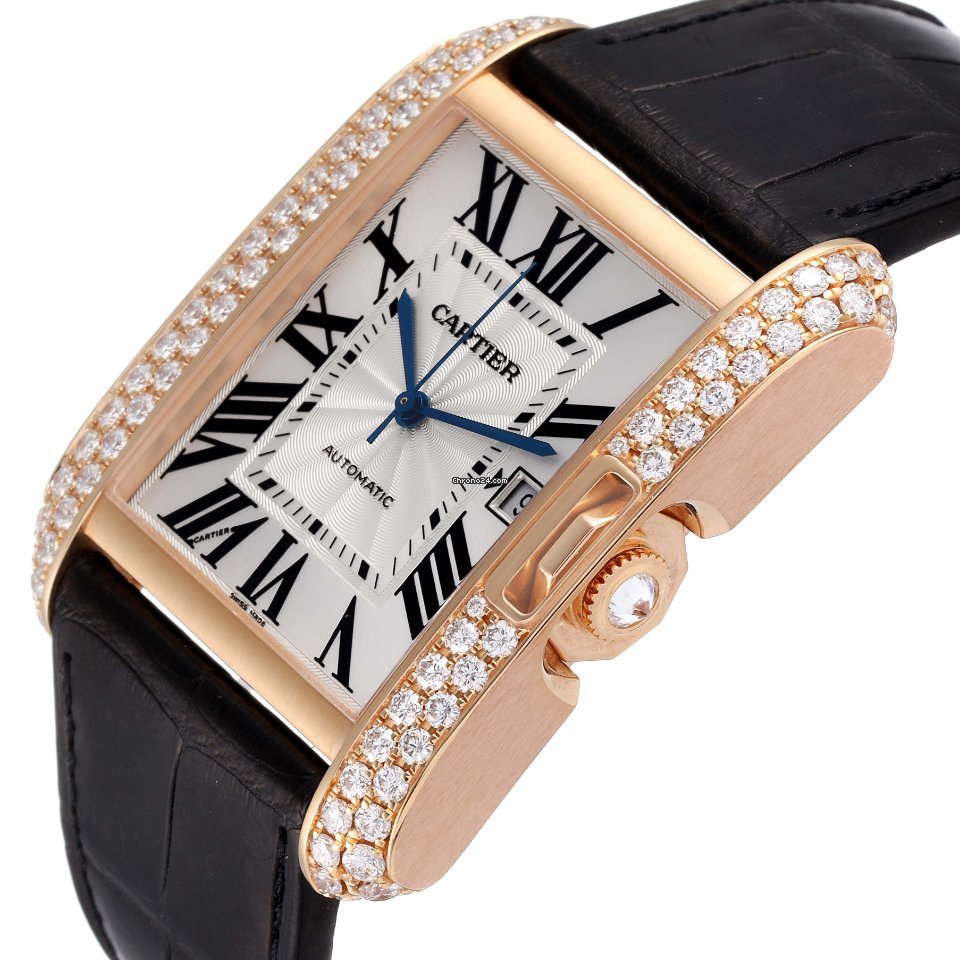 IMG_9081 Cartier Tank Anglaise Mens watch Unisex Automatic Rose gold WT100021 Replica 6