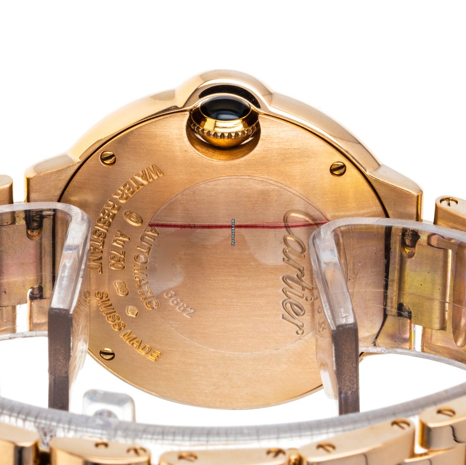 IMG_9081 Cartier Ballon Bleu 33mm Womens watch Automatic Rose gold WE902064 3682 Replica 6