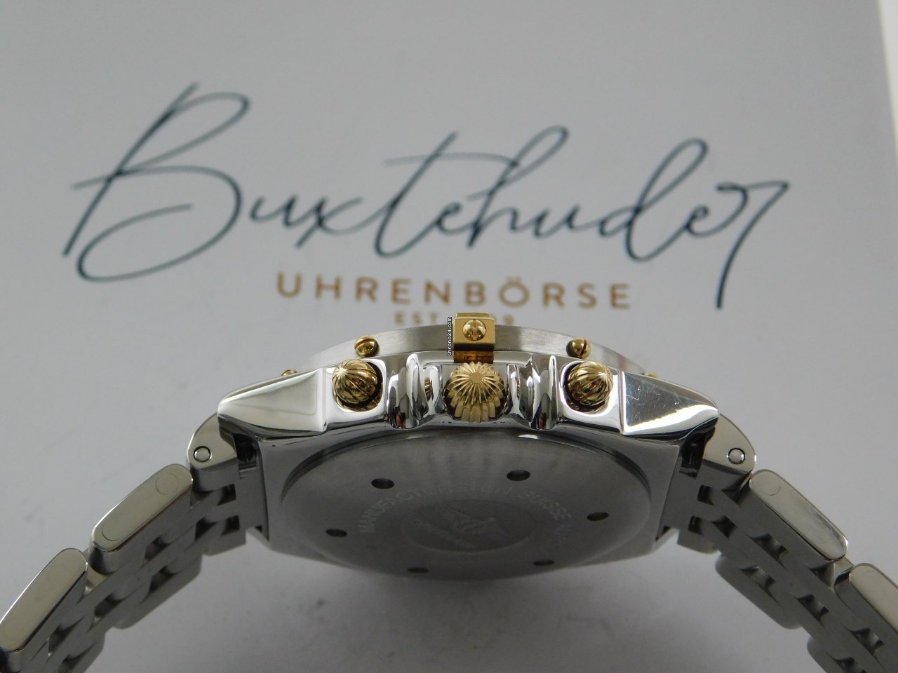 IMG_9081 Breitling Duograph Mens watch Unisex Automatic Gold Steel B 15507 Replica 6