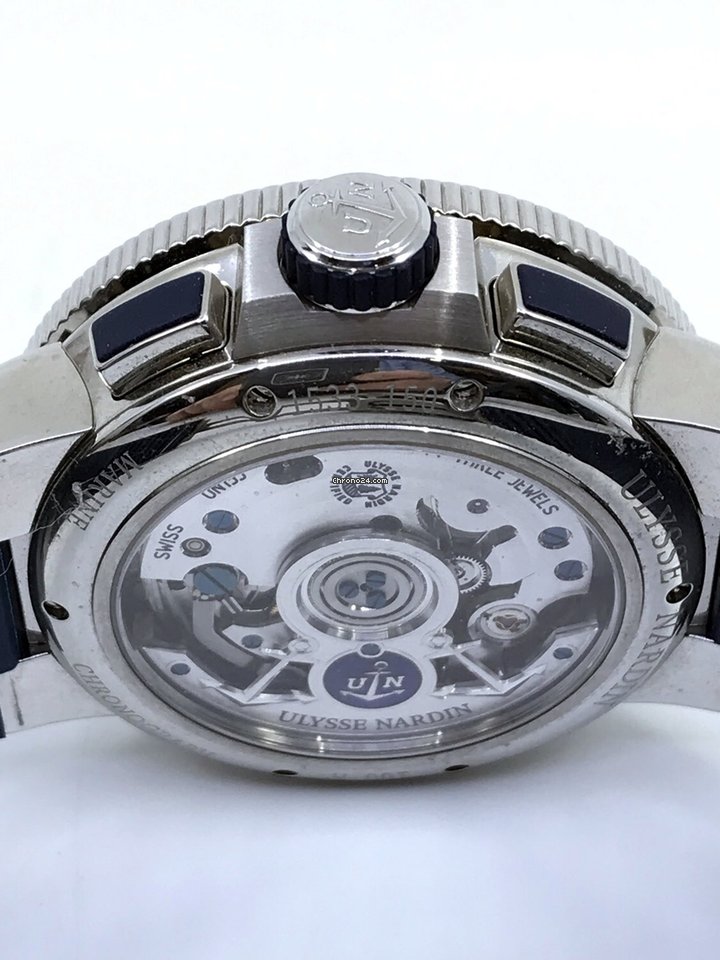 IMG_9081 Ulysse Nardin Marine Chronograph Mens watch Unisex Automatic Steel 1533-150-3 43 Replica 6