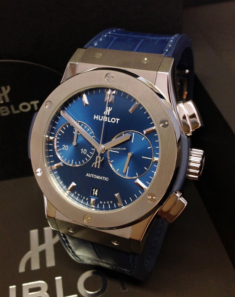 Hublot Classic Fusion Blue Mens watch Unisex Automatic Titanium 521.nx.7170.lr Replica 6