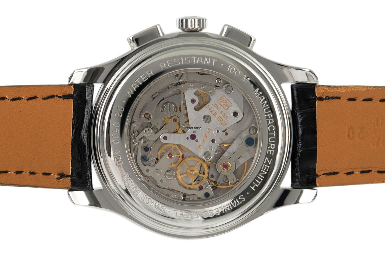 Zenith El Primero Chronograph Mens watch Unisex Manual winding Steel 02.0500.420 Replica 6