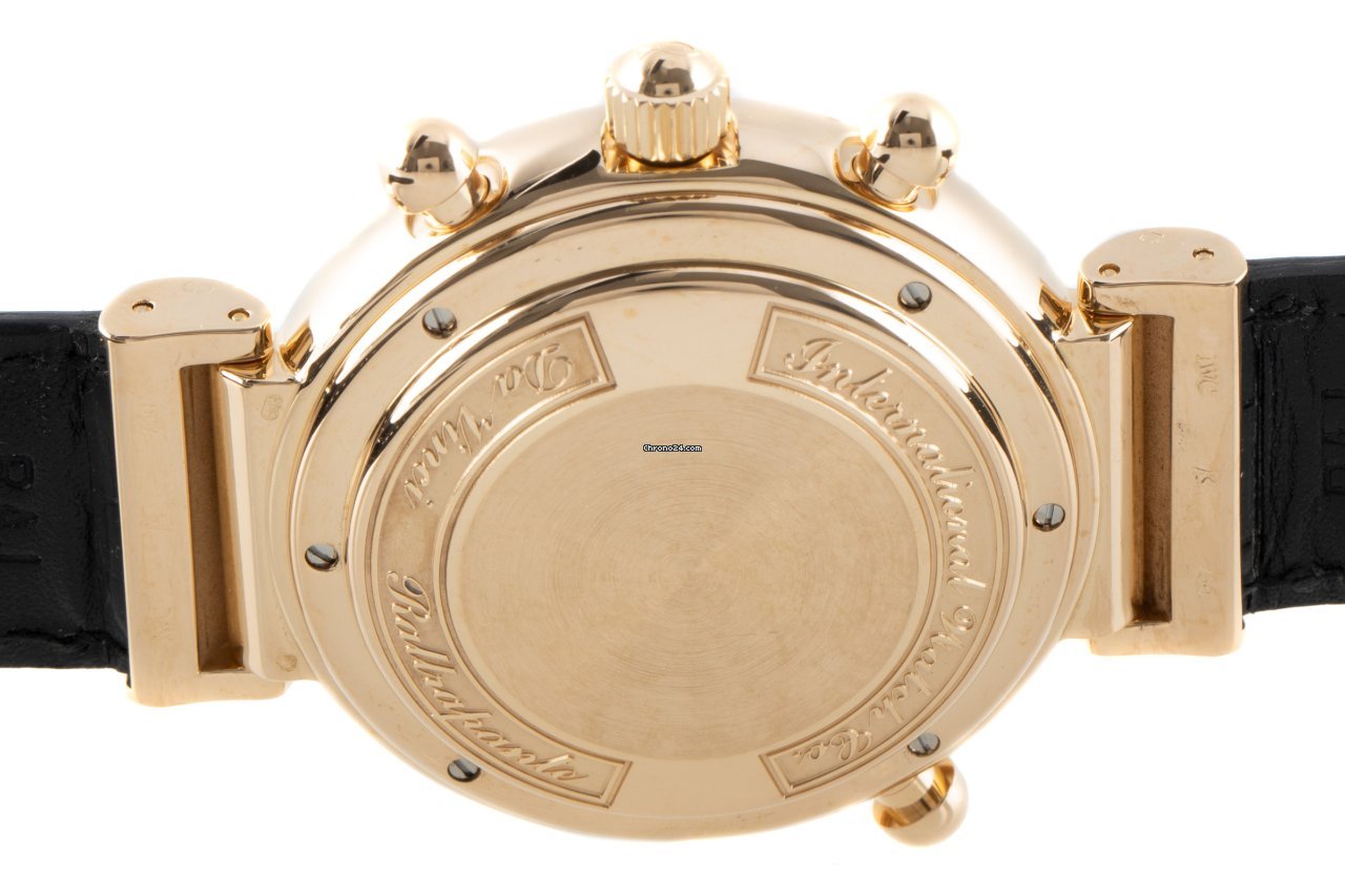 IMG_9081 IWC Da Vinci Perpetual Calendar Mens watch Unisex Automatic Yellow gold 3754 Replica 6
