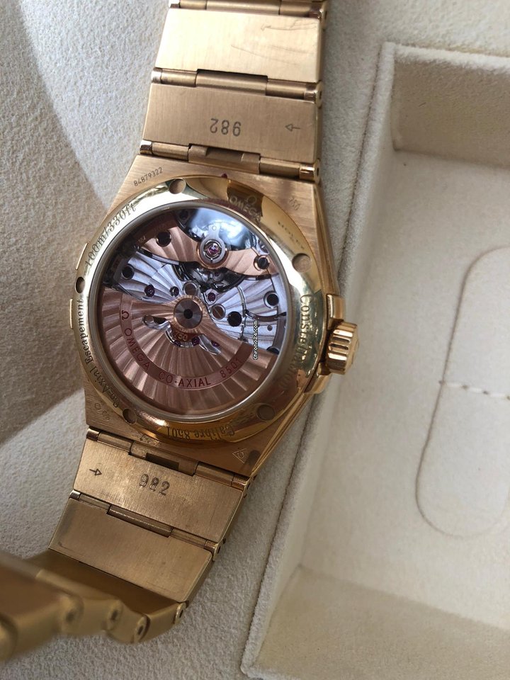 IMG_9081 Omega Constellation Men Mens watch Unisex Automatic Rose gold 123.50.38.21.02.001 Replica 6