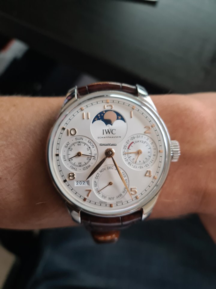 IMG_9081 IWC Portuguese Perpetual Calendar Mens watch Unisex Automatic Steel IW503307 Replica 6
