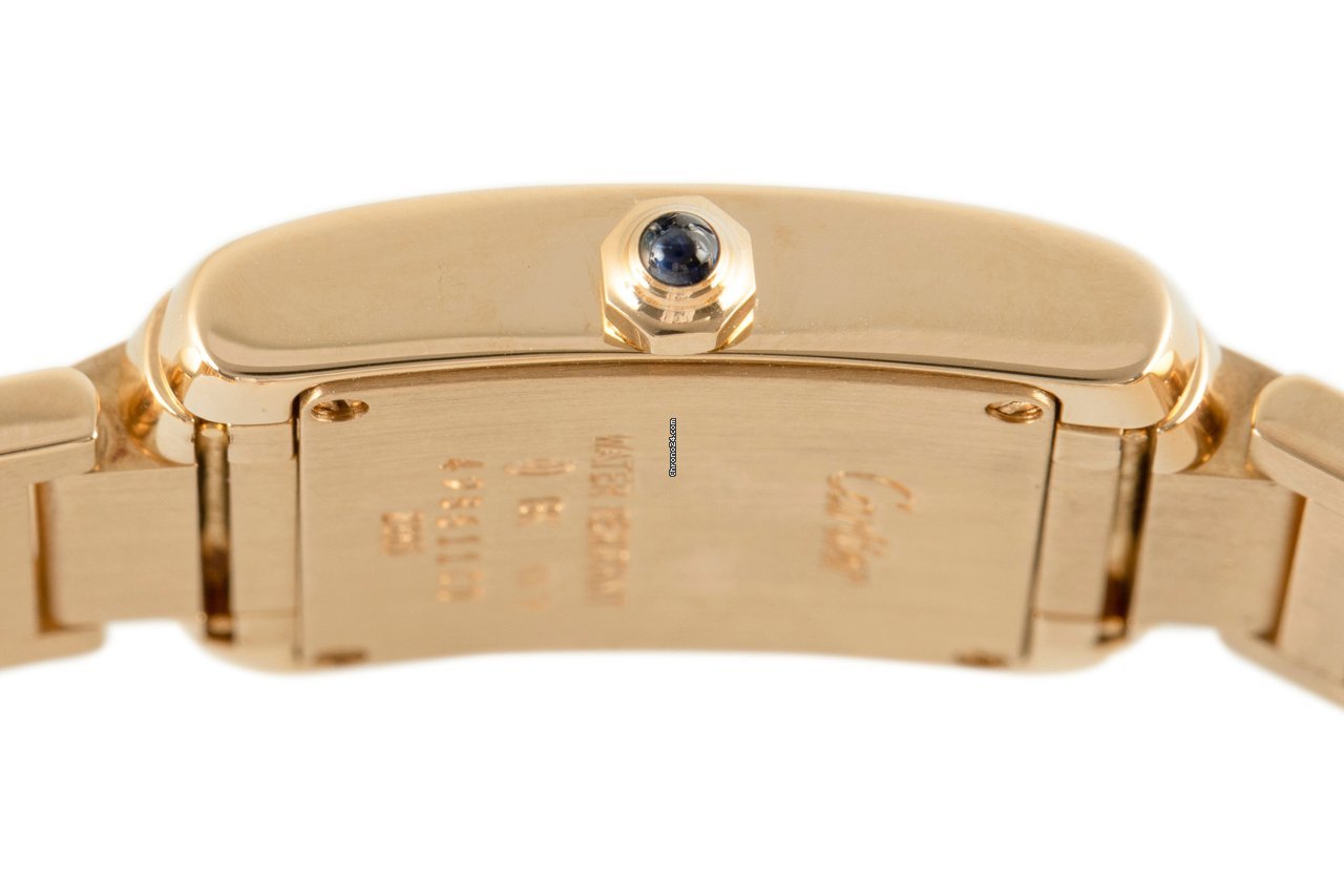 IMG_9081 Cartier Tank Francaise Womens watch Quartz Yellow gold 2385 Replica 6
