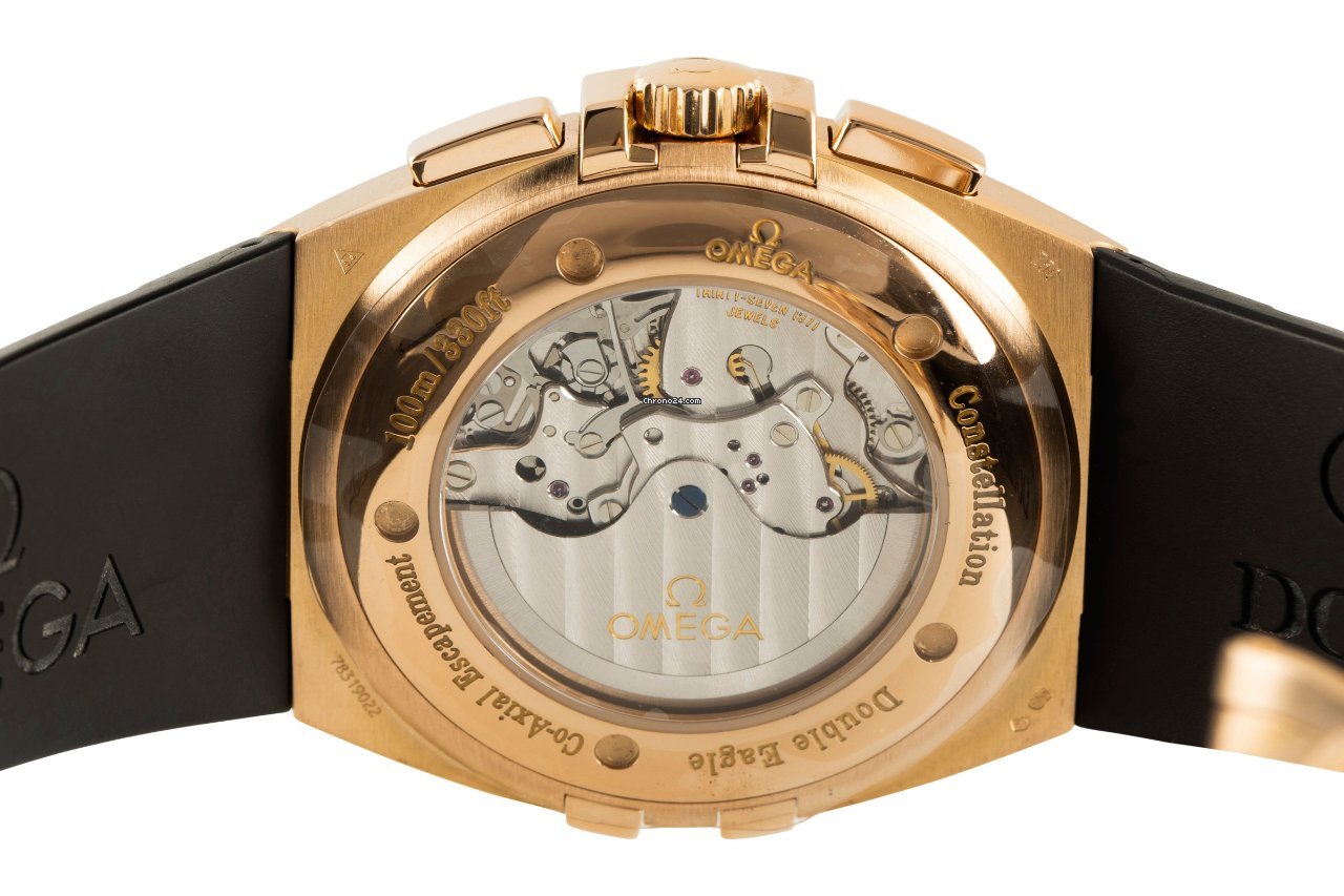 IMG_9081 Omega Constellation Double Eagle Mens watch Unisex Automatic Red gold 1619.51.91 Replica 6