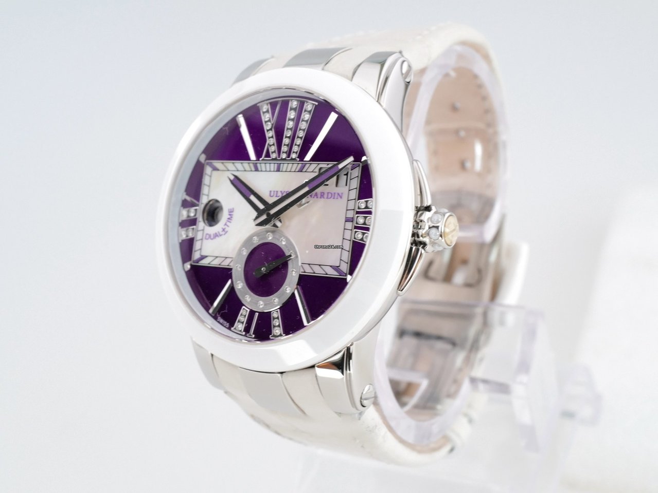 IMG_9081 Ulysse Nardin Executive Dual Time Lady Womens watch Automatic Steel 243-10 30-07 Replica 6