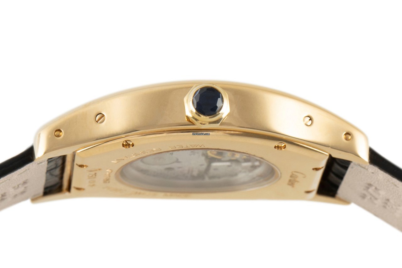 IMG_9081 Cartier Tortue Mens watch Unisex Manual winding Yellow gold 2496 C Replica 6