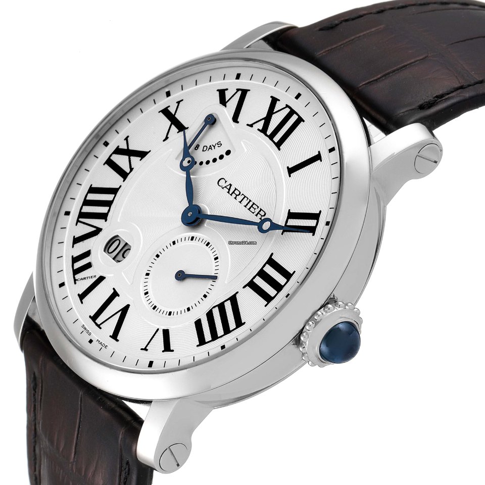 IMG_9081 Cartier Rotonde de Cartier Mens watch Unisex Manual winding White gold W1556202 Replica 6