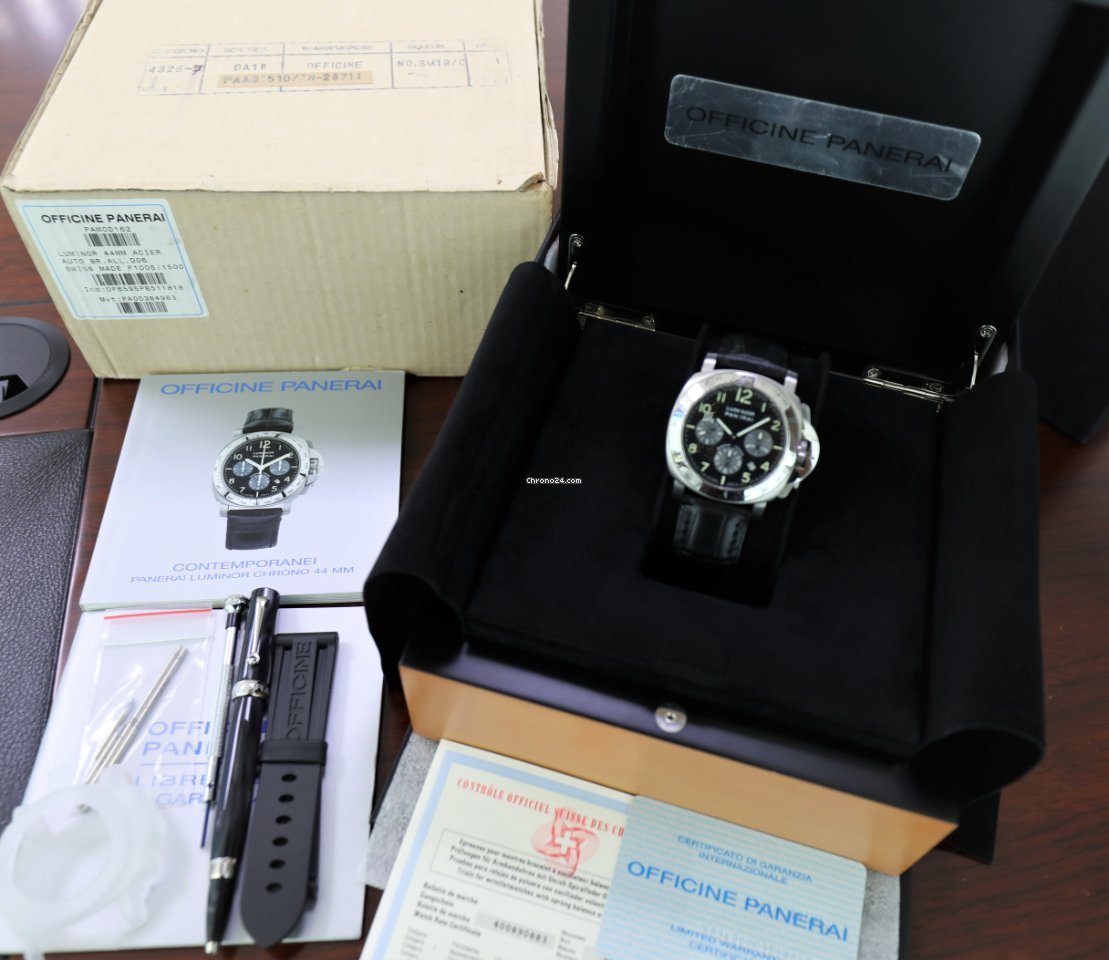 IMG_9081 Panerai Luminor Chrono Mens watch Unisex Automatic Steel PAM 00162 Replica 6