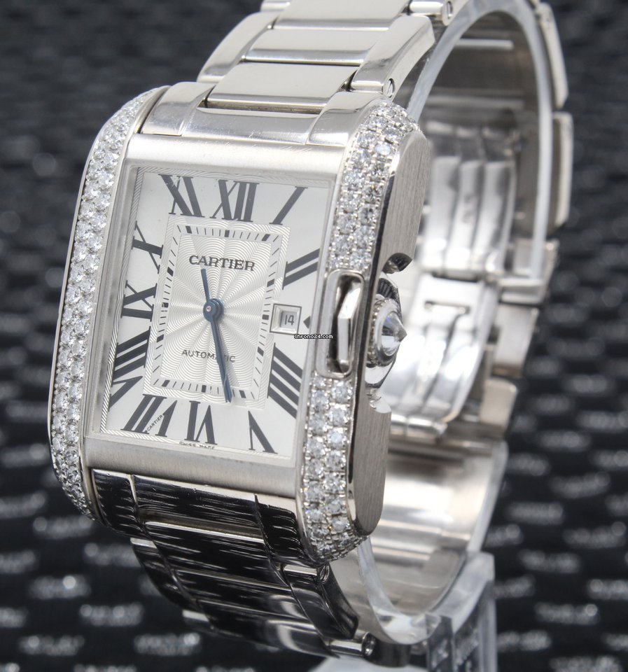 IMG_9081 Cartier Tank Anglaise Mens watch Unisex Automatic White gold WT100009 Replica 6