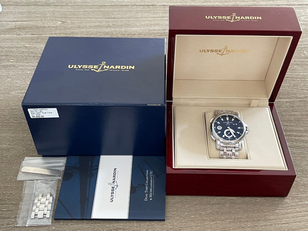 IMG_9081 Ulysse Nardin Dual Time Mens watch Unisex Automatic Steel 243-55-7 62 Replica 6