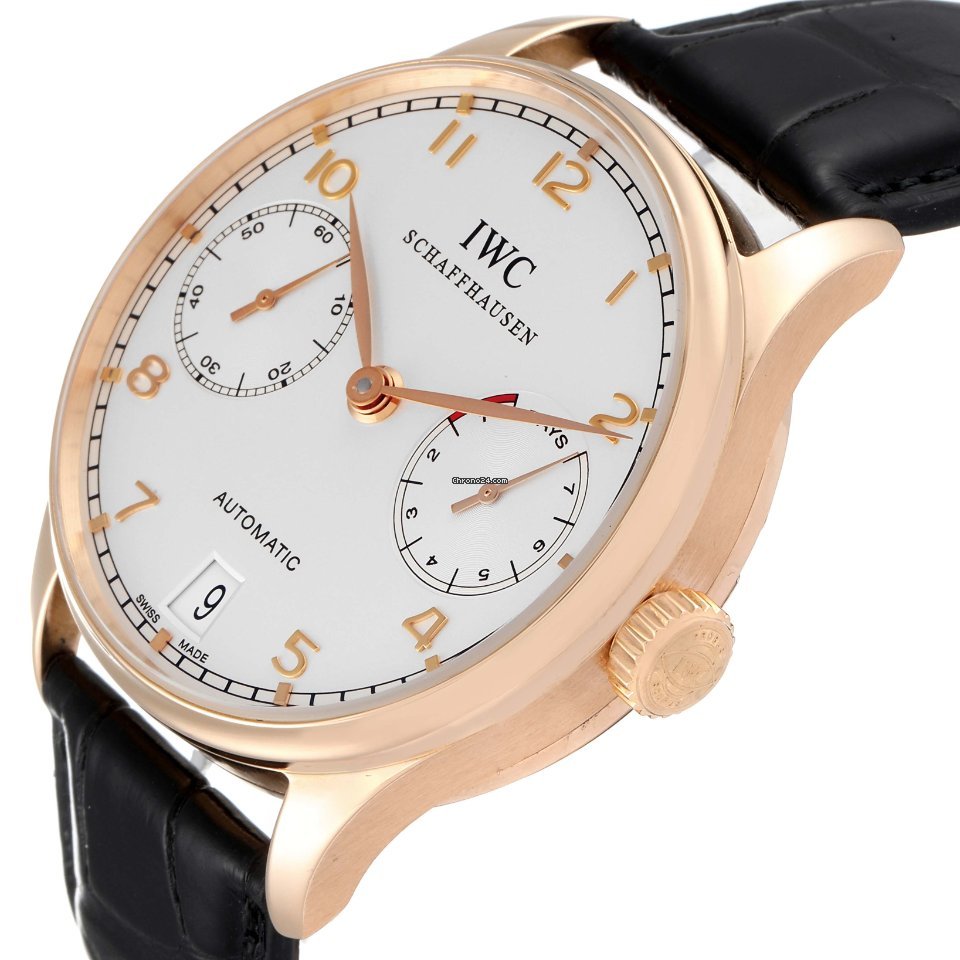 IMG_9081 IWC Portuguese Mens watch Unisex Automatic Rose gold IW500004 Replica 6