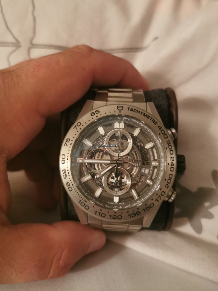IMG_9081 TAG Heuer Carrera Calibre HEUER 01 Mens watch Unisex Automatic Titanium CAR2A8A.BF0707 Replica 6