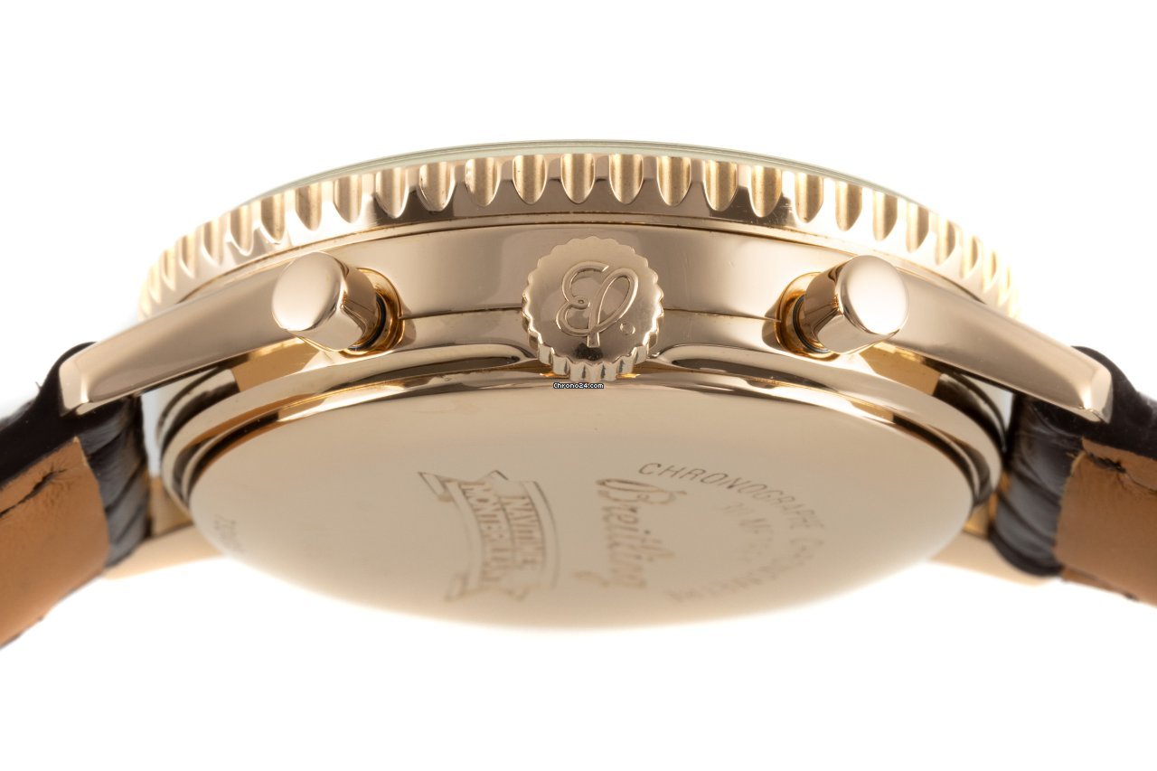 IMG_9081 Breitling Montbrillant Mens watch Unisex Automatic Yellow gold H41330 Replica 6