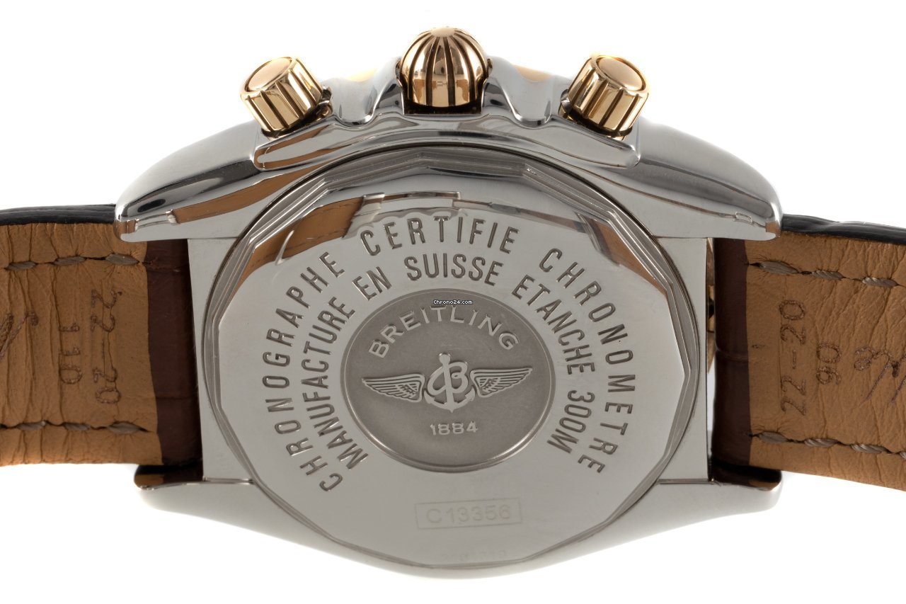 IMG_9081 Breitling Chronomat Evolution Mens watch Unisex Automatic Gold Steel C13356 Replica 6