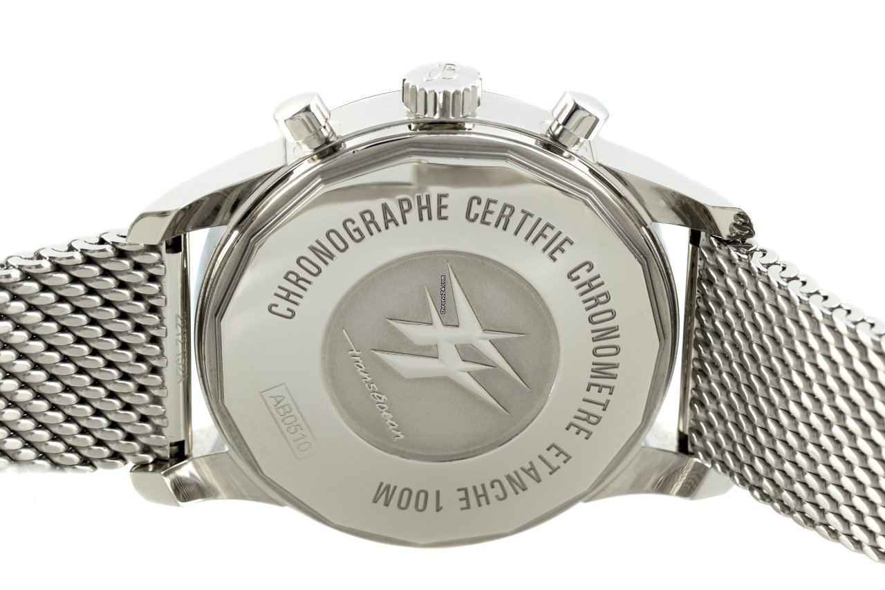 Breitling Transocean Chronograph Unitime Mens watch Unisex Automatic Steel AB0510U4 BB62 Replica 6