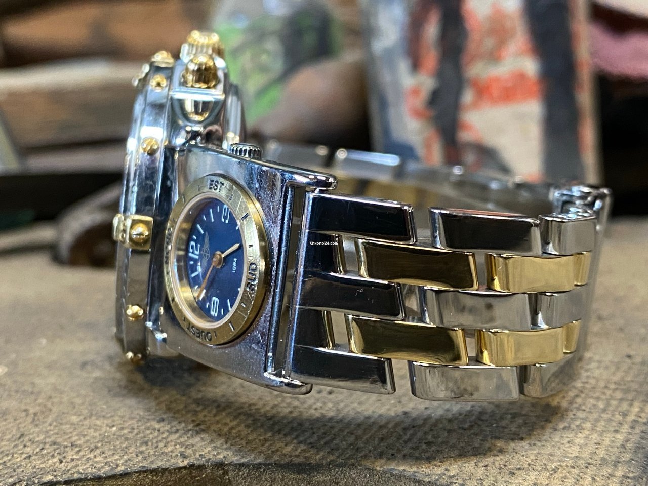 IMG_9081 Breitling Blackbird Mens watch Unisex Automatic Gold Steel B13350 Replica 6