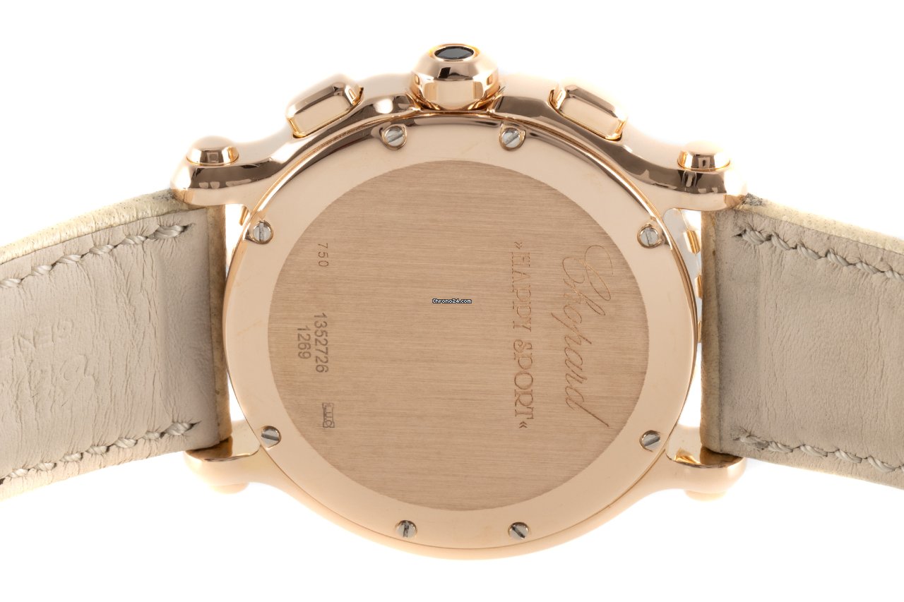 IMG_9081 Chopard Happy Sport Womens watch Quartz Red gold 1269 Replica 6
