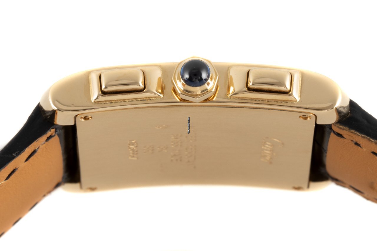 IMG_9081 Cartier Tank Francaise Mens watch Unisex Quartz Yellow gold 1830 Replica 6