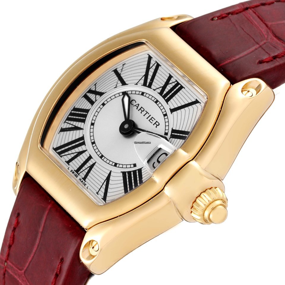 IMG_9081 Cartier Roadster Womens watch Quartz Yellow gold W62018Y5 Replica 6