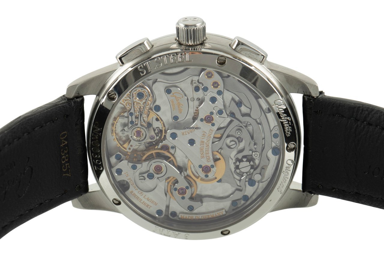 IMG_9081 Glashutte Original PanoGraph Mens watch Unisex Manual winding Steel 61-01-02-02-04 Replica 6