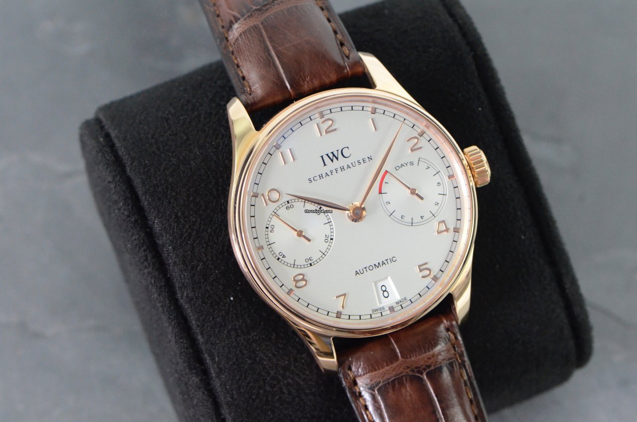 IMG_9081 IWC Portuguese Automatic Mens watch Unisex Automatic Rose gold IW500113 Replica 6