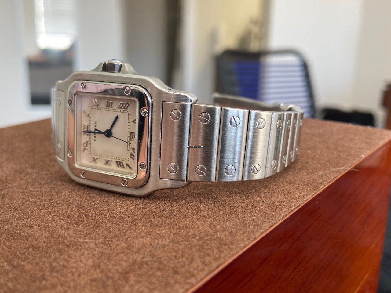 Cartier Santos Galbee Mens watch Unisex Quartz Steel 987901 Replica 6