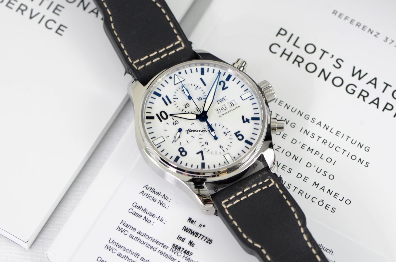 IMG_9081 IWC Pilot Chronograph Mens watch Unisex Automatic Steel IW377725 Replica 6
