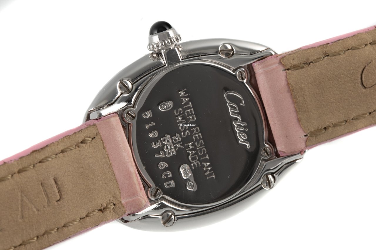 IMG_9081 Cartier Baignoire Womens watch Quartz White gold 1955 Replica 6