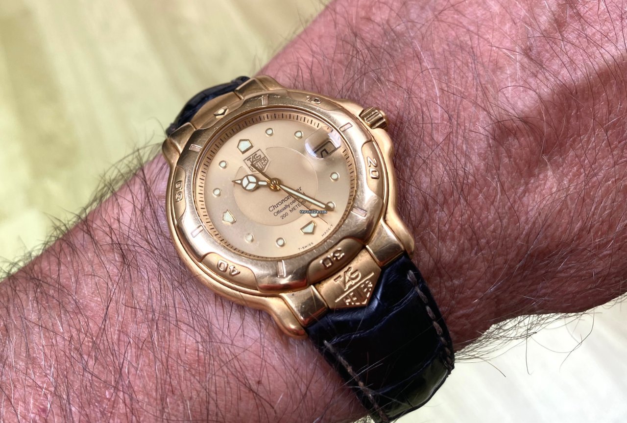 IMG_9081 TAG Heuer 6000 Mens watch Unisex Automatic Yellow gold WH514 Replica 6