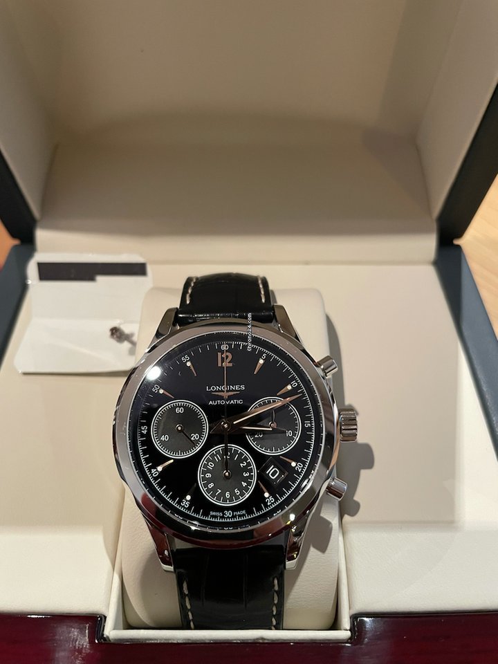 IMG_9081 Longines Column-Wheel Chronograph Mens watch Unisex Automatic Steel L2.750.4.56.0 Replica 6