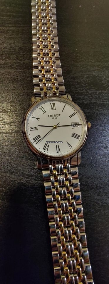IMG_9081 Tissot Mens watch Unisex Quartz Gold Steel T870 970 Replica 6