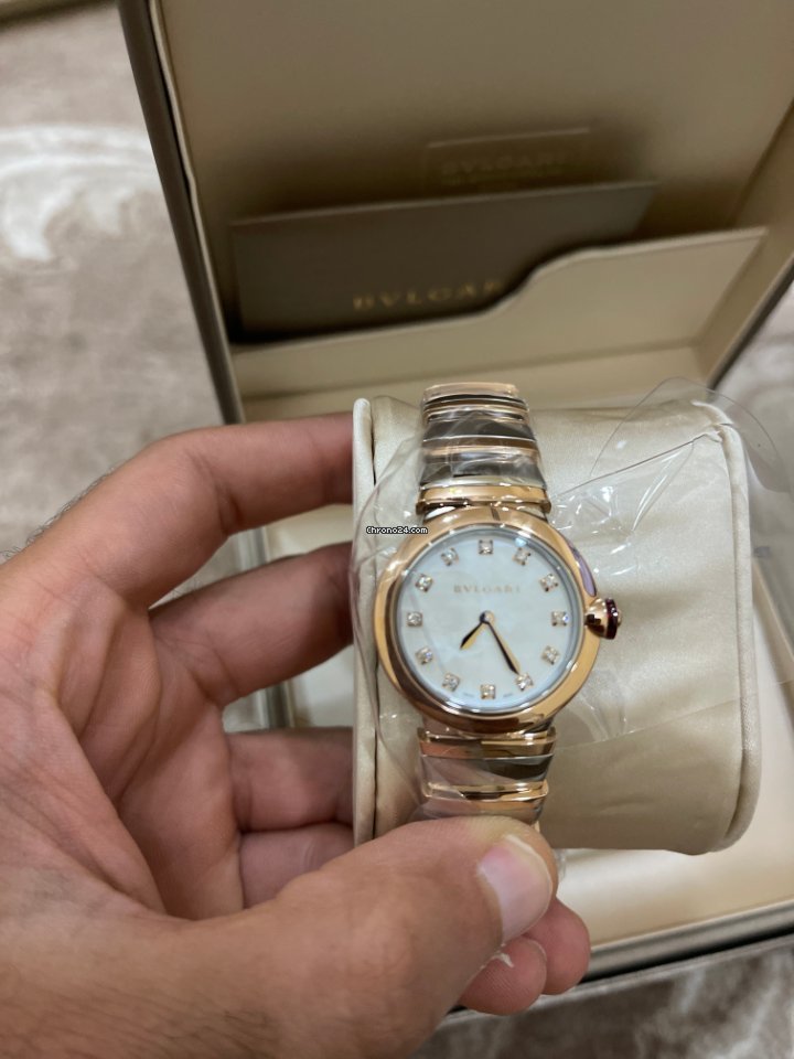 IMG_9081 Bulgari Lucea Womens watch Quartz Gold Steel 102194 Replica 6